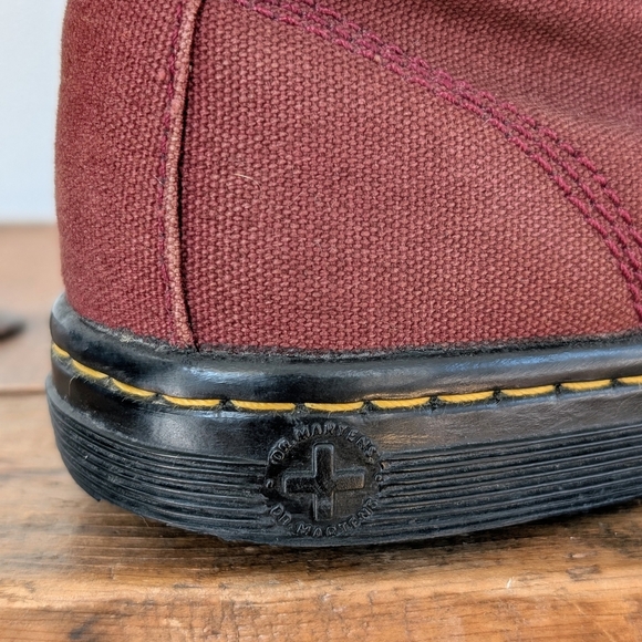 Dr. Martens Women's Shoreditch Canvas Cherry Red Boots ~ Size 5 US (36EU) - Picture 7 of 9